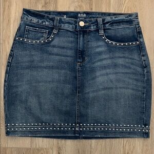 a.n.a Women's Studded Dark Blue Mini Skirt